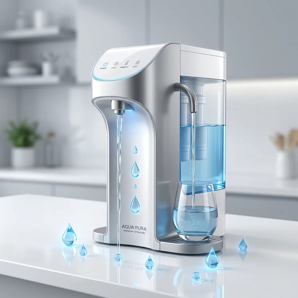 Modern Water Purifier Appliance Illustration