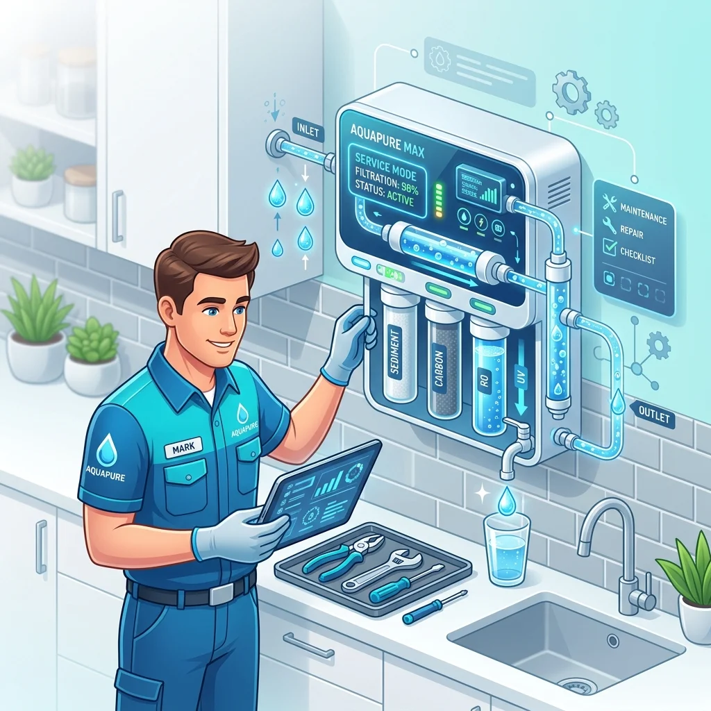 Water Purifier Technician Working
